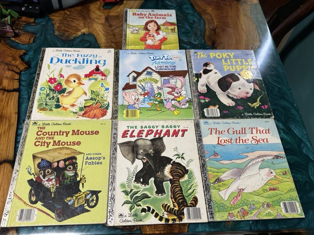 Bundle of 7 Vintage Little Golden Books